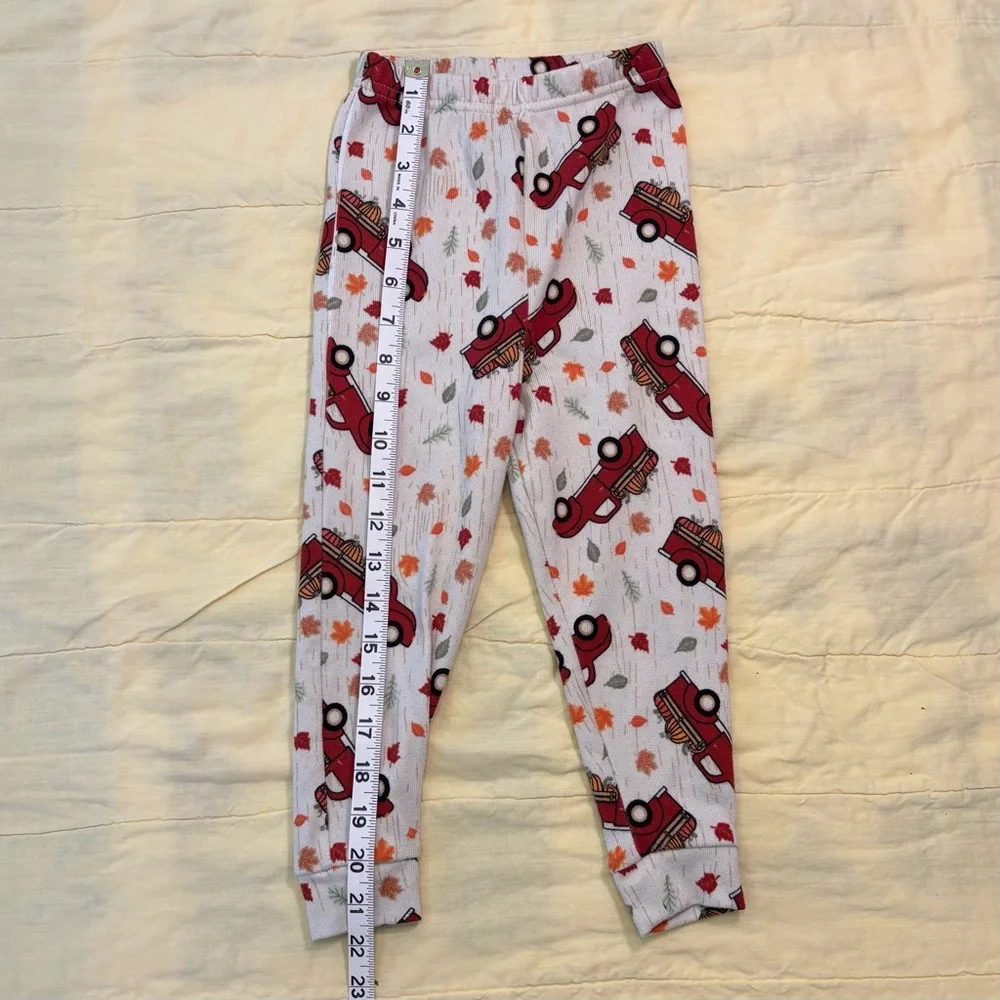 Kids PJ Bundle, 4T, Grinch Stripe Pajama Set & Fall PJs & Pumpkins Red Truck Set - Picture 7 of 16